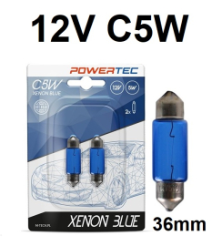 AUTO SIJALICA C5W 36MM 12V 5W BLUE PTZXB33-02B BLISTER M-TECH
